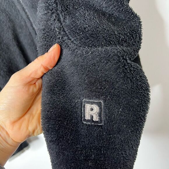 Patagonia Black Fluffy Fleece Jacket Zippered Gray Lining - Picture 6 of 16